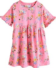 NEXT Kids' Floral Jersey Cotton Dress