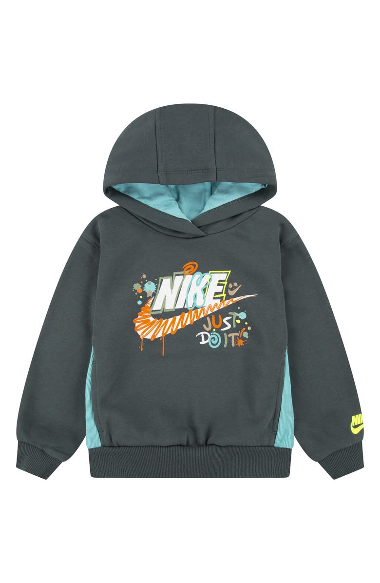 Nike Kids' Sportswear Express Yourself French Terry Hoodie, Main, color, Vintage Green