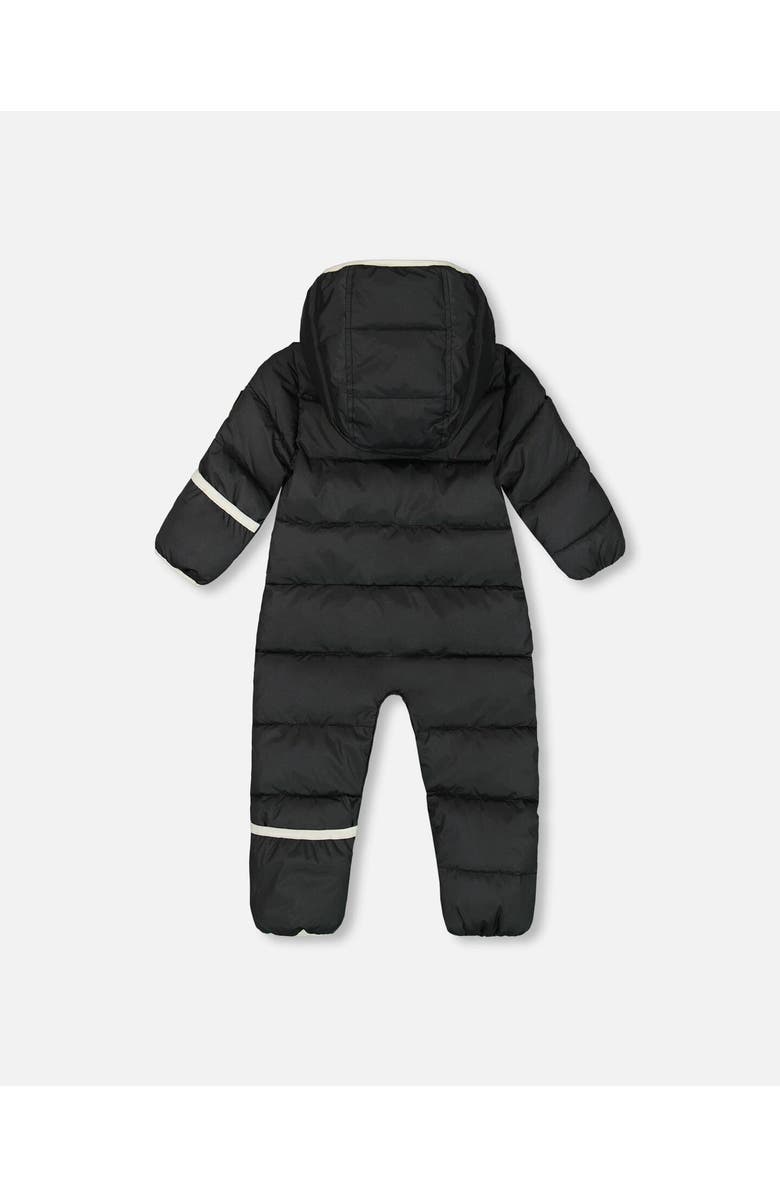 Deux par Deux Baby Unisex One-Piece Compressible Snowsuit Black For Baby, Alternate, color, 