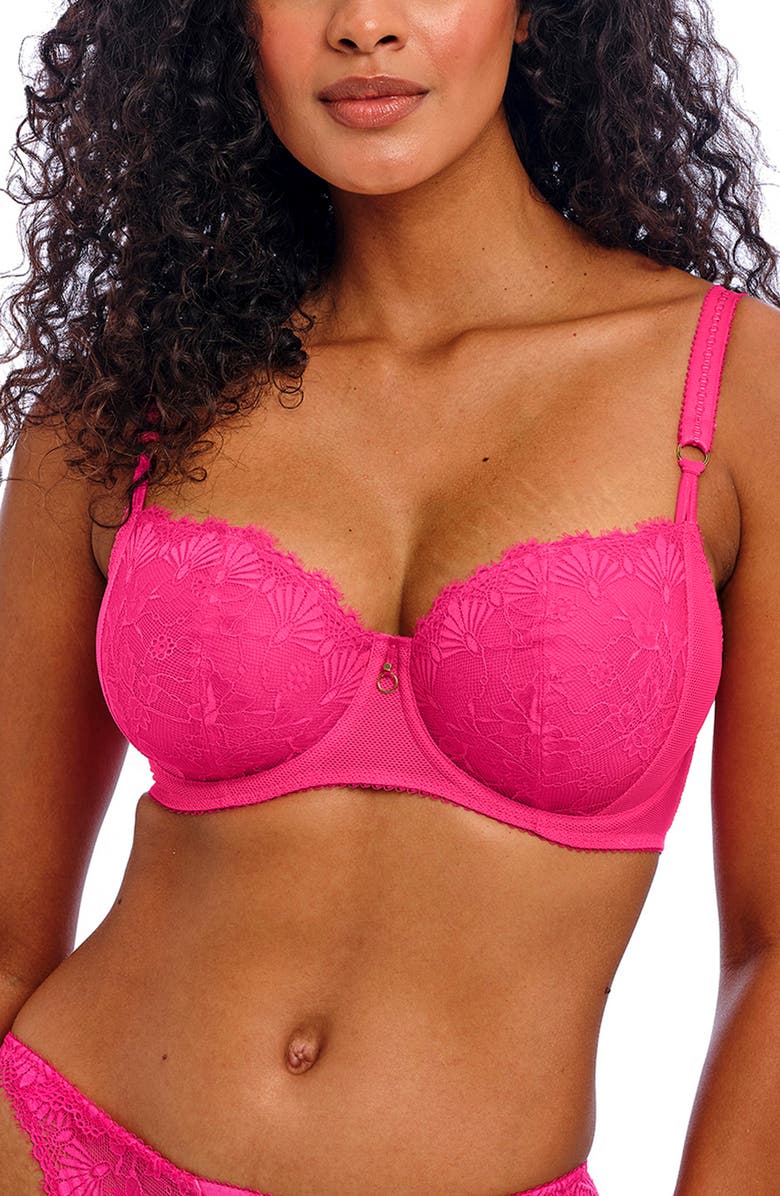 Freya Fascinate Underwire Balconette Bra, Main, color, Hot Pink