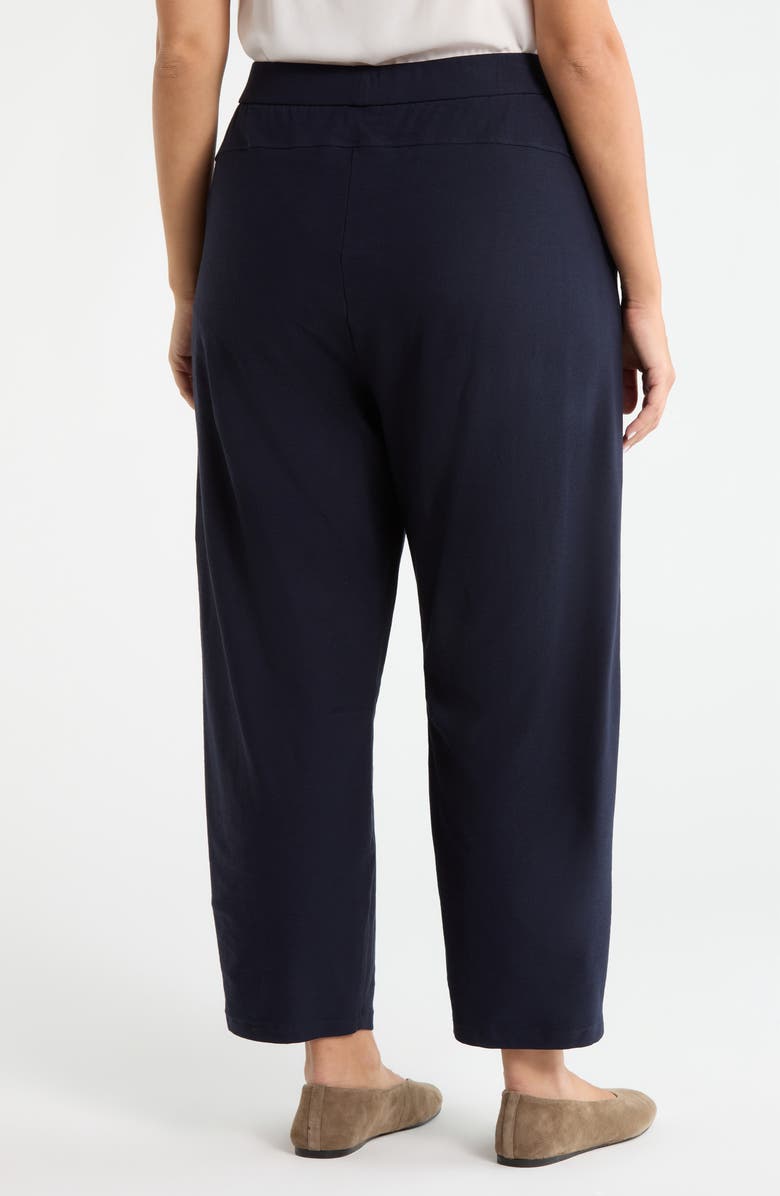 Eileen Fisher High Waist Ankle Barrel Leg Pants, Alternate, color, Ink