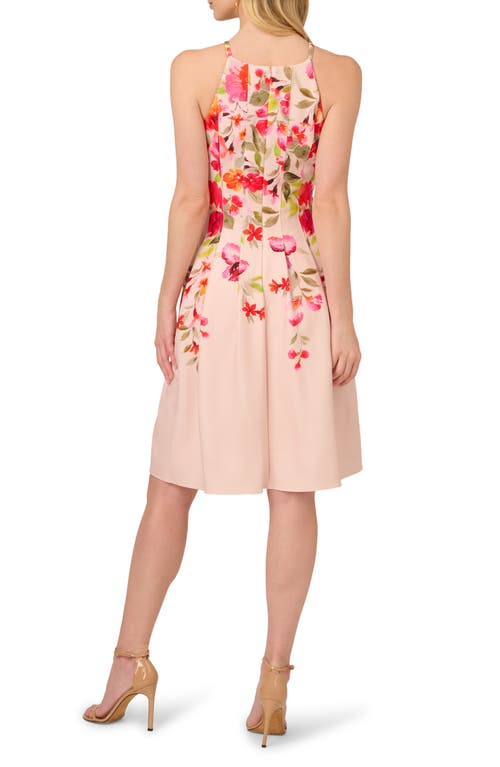 ADRIANNA PAPELL ADRIANNA PAPELL PLACED FLORAL DRESS 