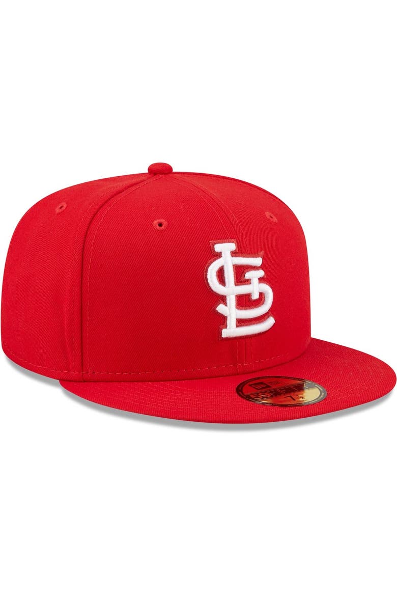 Men's New Era Red St. Louis Cardinals White Logo 59FIFTY Fitted Hat, Alternate, color, Red