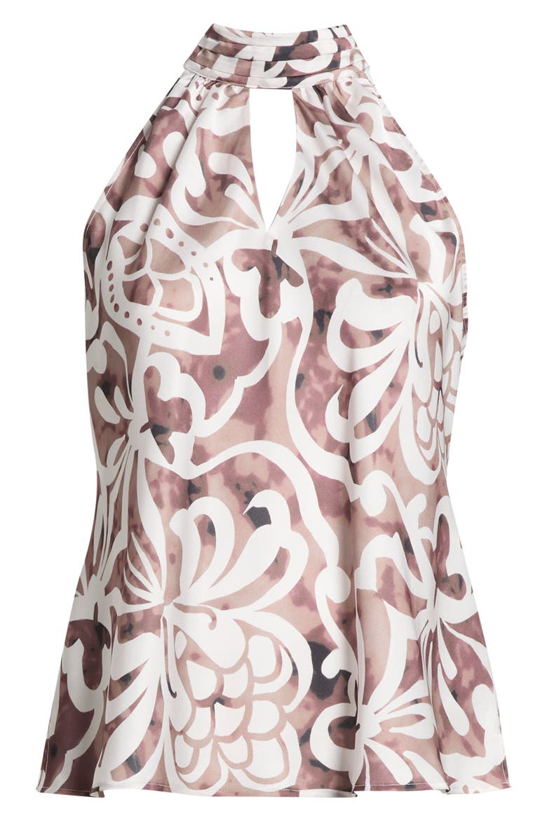 Mock Neck Sleeveless Top, Alternate, color, ESPRESSO CREAM
