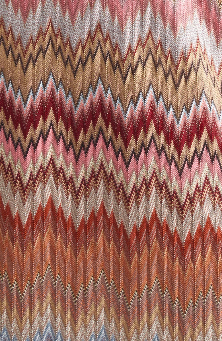 Missoni Chevron Stripe Sleeveless Knit Minidress, Alternate, color, Multi Green Camel White Pink