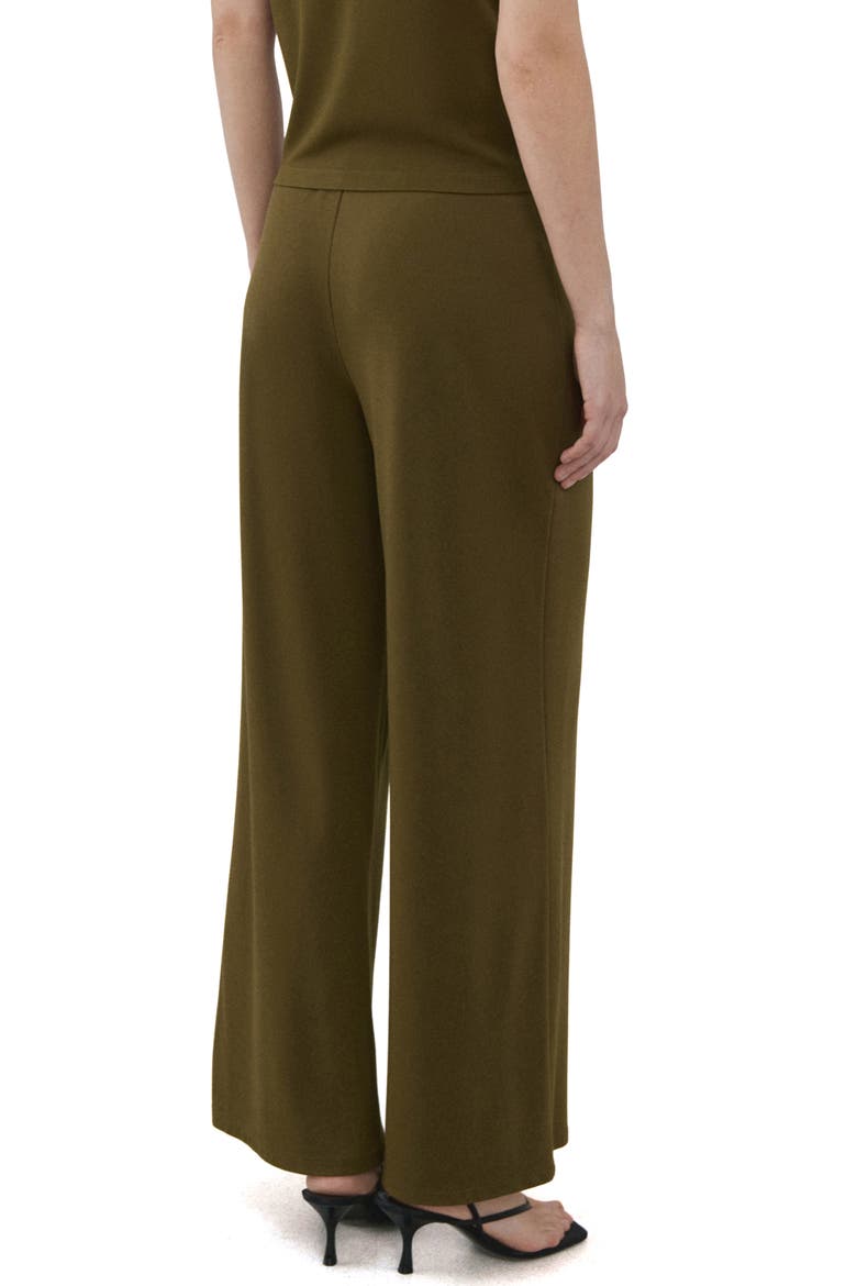 Straight Leg Knit Pants, Alternate, color, KHAKI