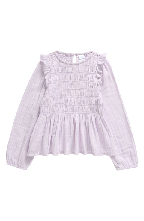 Kids' Long Sleeve Smocked Top (Toddler, Little Kid & Big Kid)