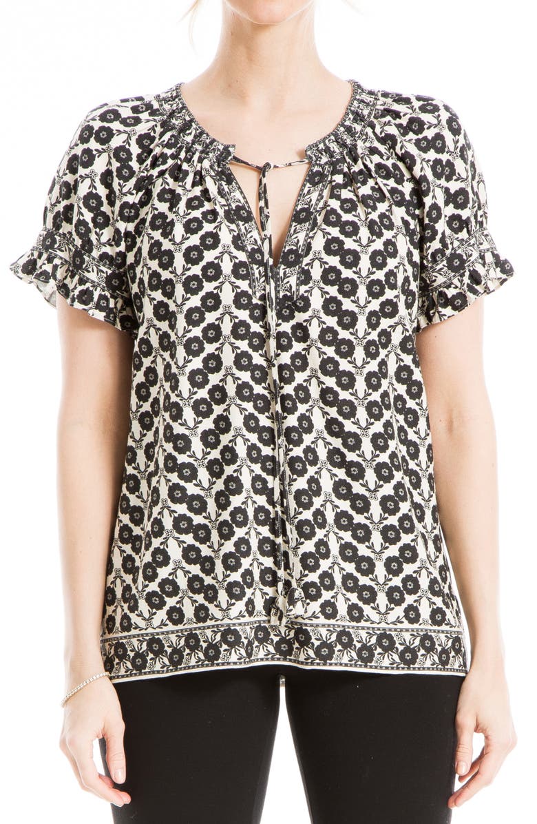 MAX STUDIO Ruffle Sleeve Top, Main, color,