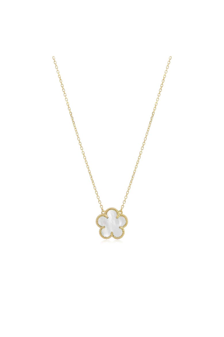 Mother of Pearl Single Spring Flower Necklace, Main, color, Mother of Pearl