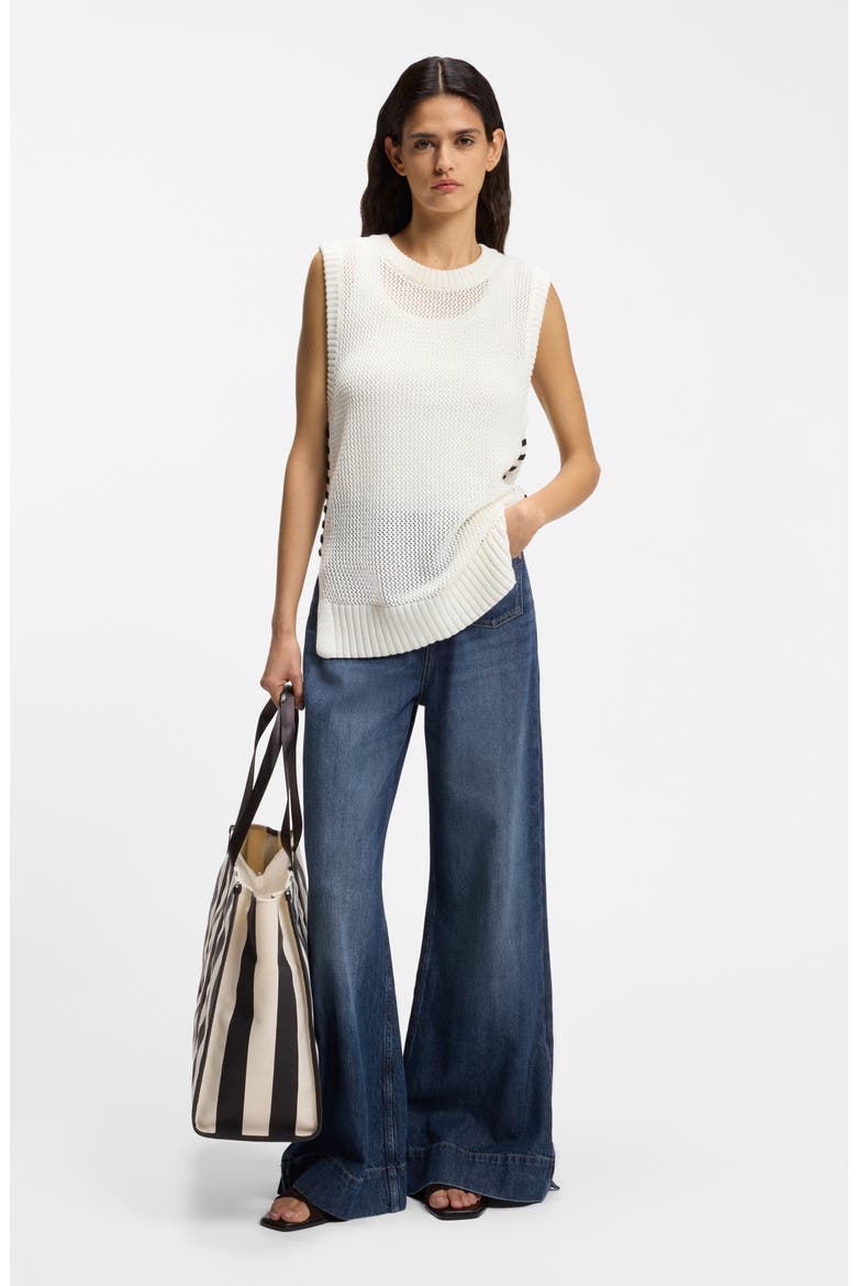 Marlene High Waist Wide Leg Flare Jeans, Alternate, color, DARK BLUE