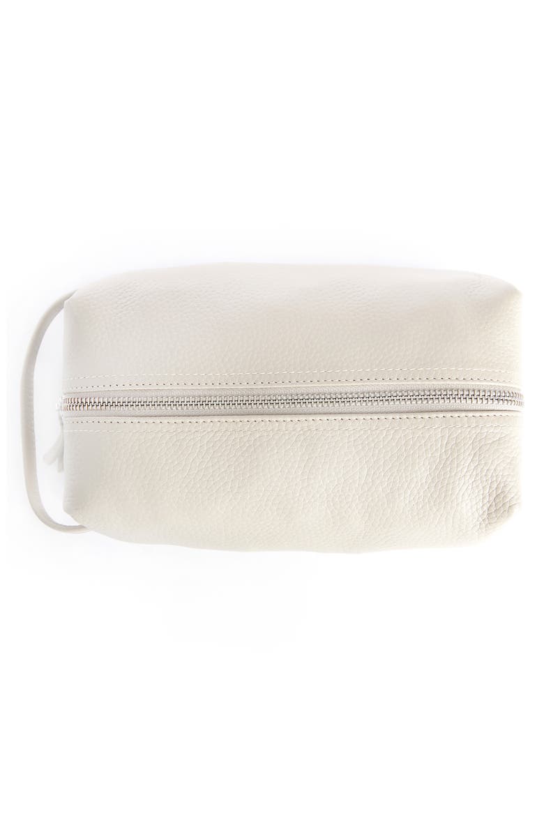 Compact Leather Toiletry Bag, Alternate, color, TAUPE