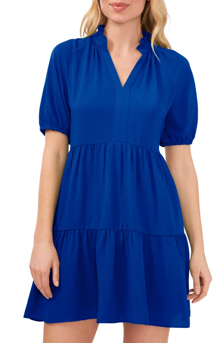 CeCe Tiered Ruffle Minidress, Alternate, color, Royal Blue