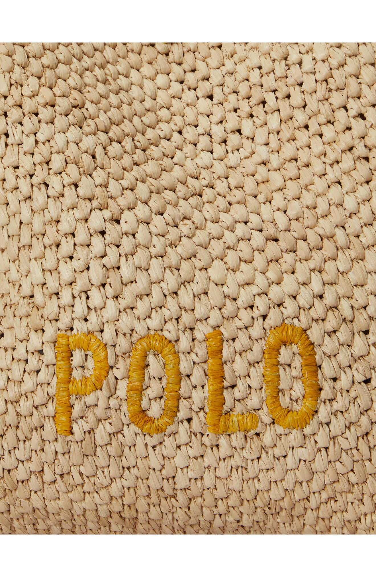 Polo Ralph Lauren Polo Play Raffia Messenger Bag, Alternate, color, Natural/ Canary Yellow