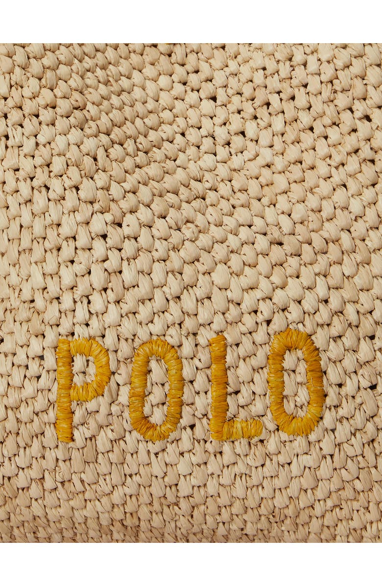 Polo Ralph Lauren Polo Play Raffia Messenger Bag, Alternate, color, Natural/ Canary Yellow