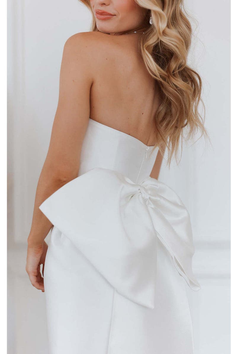 Untamed Petals Frankie Bow Mini Dress, Alternate, color, Ivory