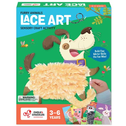 Lace Art Furry Animals Craft Activity