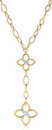 Roberto Coin Cialoma Pavé Diamond Flower Y-Necklace