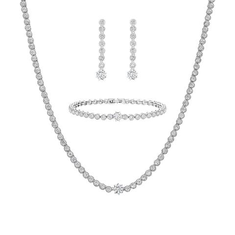 Celeste Tennis Necklace, Bracelet & Earring Set