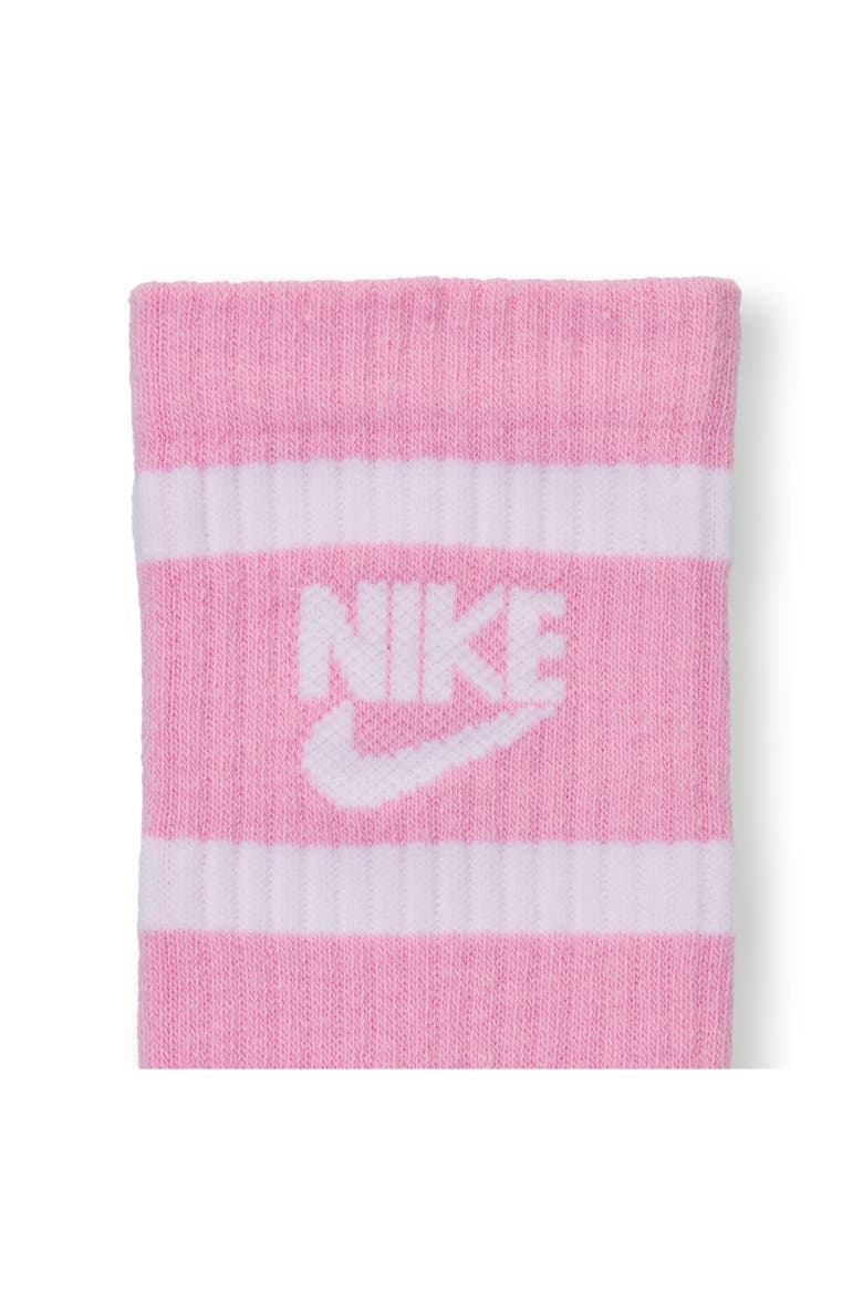 Kids' Pack of 6 Everyday Cushioned Crew Socks, Alternate, color, PINK MULTI COLOR
