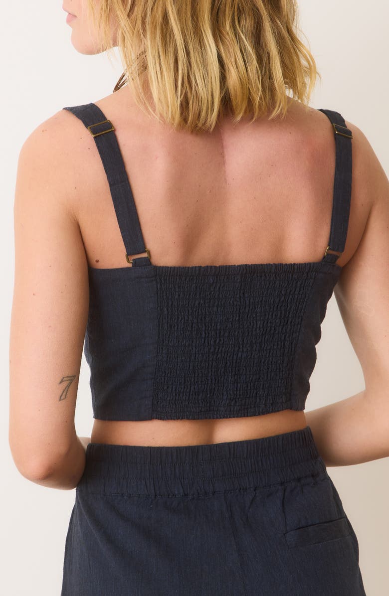 Marine Layer Zoe Crop Hemp Blend Camisole, Alternate, color, India Ink