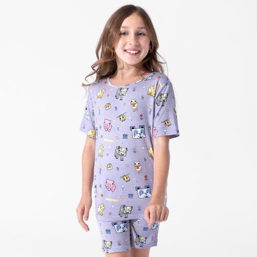 Bellabu Bear Minecraft Pixel Pals Kids 2-piece Short Sleeve & Shorts Pajama Set In Multi