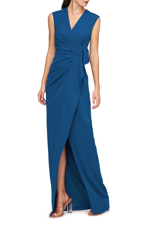 Kay Unger Frances Column Gown In Blue