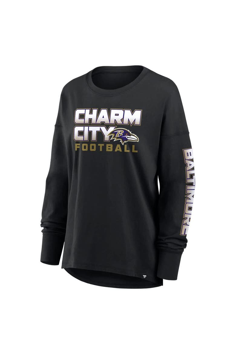 Women's Fanatics Black Baltimore Ravens Hometown Legacy Long Sleeve T-Shirt, Alternate, color, Black