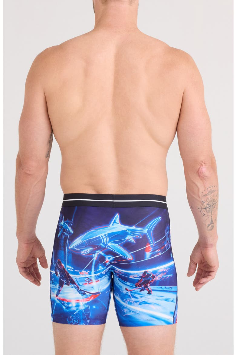 Volt Breathable Sim Fit Mesh Boxer Briefs, Alternate, color, SHARKS VS BROS-BLUE