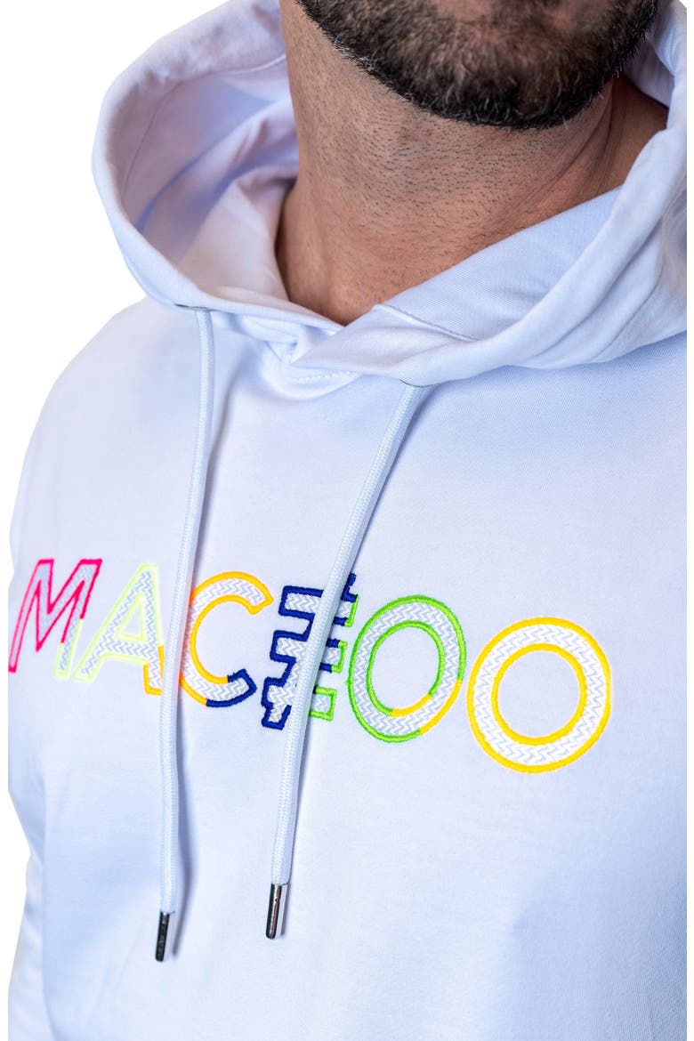 TrueColors Embroidered Logo Hoodie, Alternate, color, WHITE