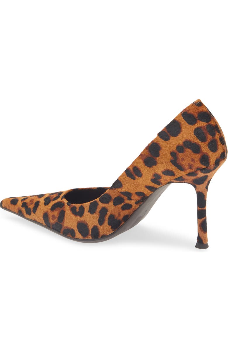 Jeffrey Campbell Risktake Genuine Calf Hair Pointed Toe Pump, Alternate, color, Tan Brown Cheetah