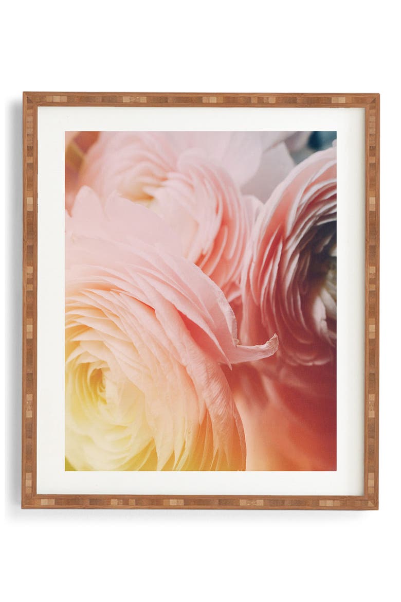 Floral Child Framed Wall Art, Main, color, PINK