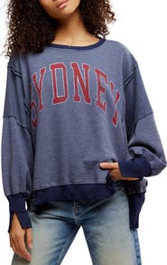 Free People Camden Oversize Graphic Sweatshirt