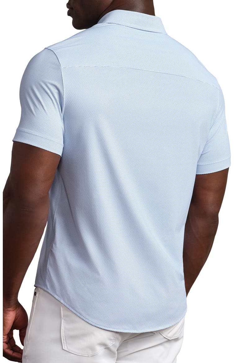 Commuter Slim Fit Short Sleeve Button-Up Shirt, Alternate, color, LIGHT BLUE WAVE GEO