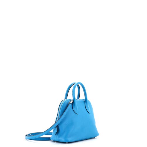 Pre-owned Hermes Hermes Bolide 1923 Bag Evercolor Mini In Blue