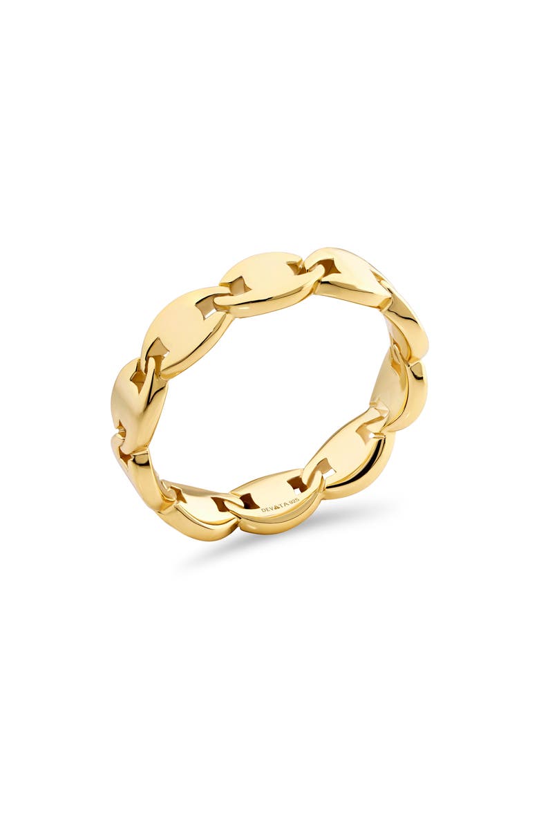 DEVATA Mariner Anchor Band Ring, Main, color, Gold