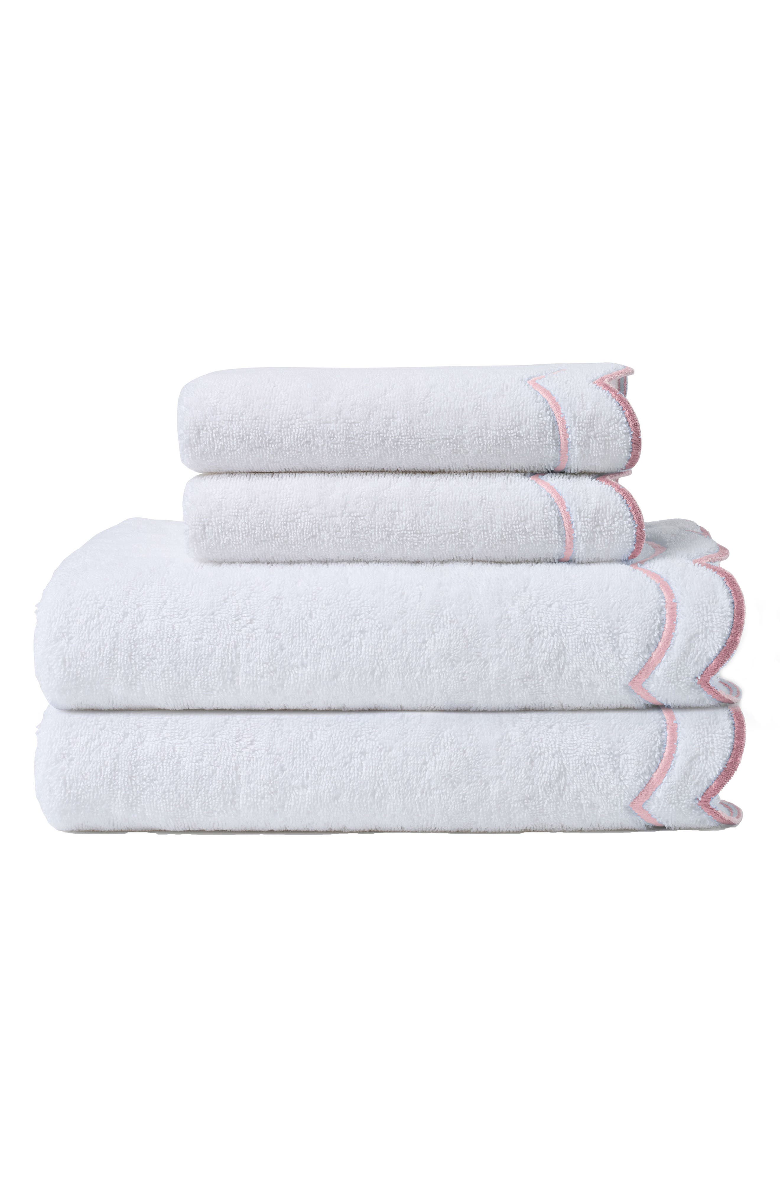 Peri Home Scallop 4-Piece Towel Set - Blush, 4 Piece Set