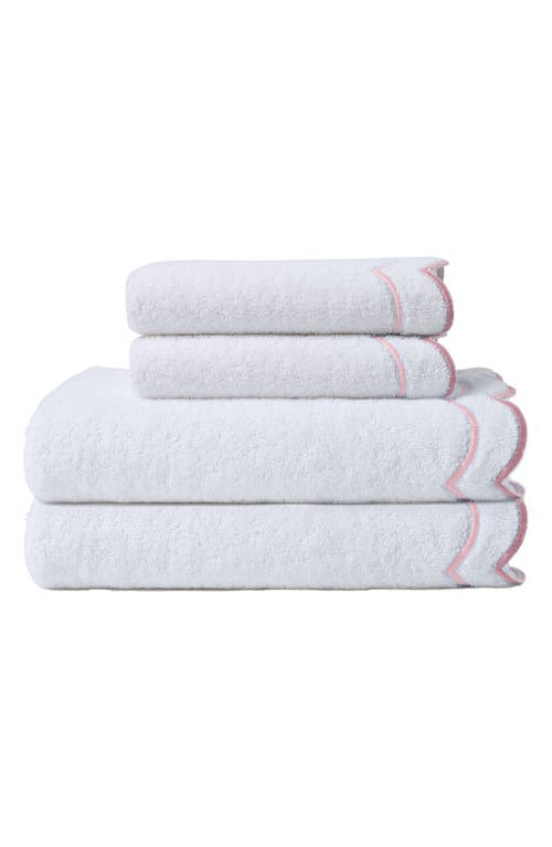 Peri Home Scallop 4-piece Towel Set In White