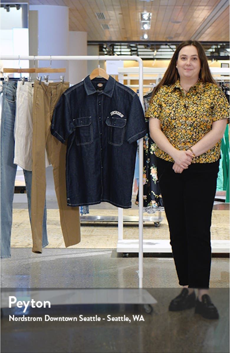 Beavertown Short Sleeve Chambray Hemp Blend Button-Up Shirt, sales video thumbnail