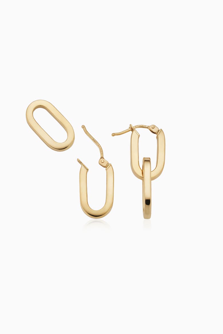 14K Gold Shift Drop Earrings, Alternate, color, Yellow Gold