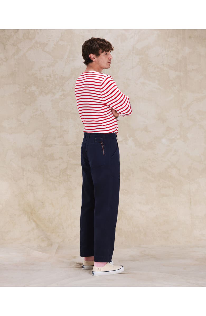 Fortela Vietnam Inspired Twill Trousers, Alternate, color, Blue