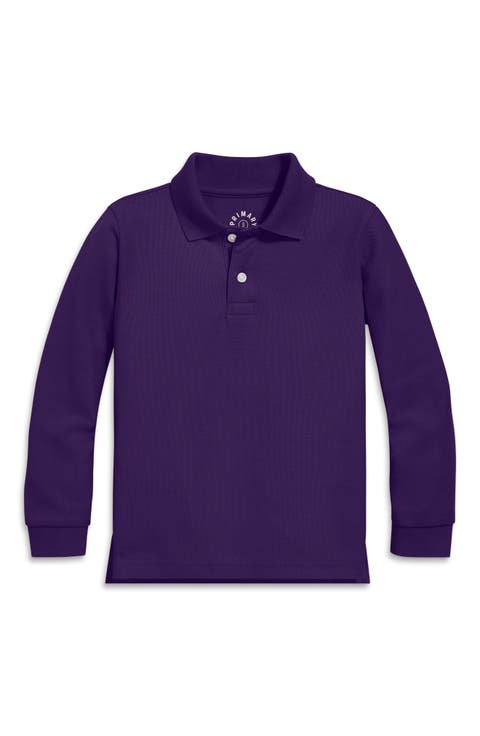 Long Sleeve Pique Polo (Toddler, Little Kid, & Big Kid)
