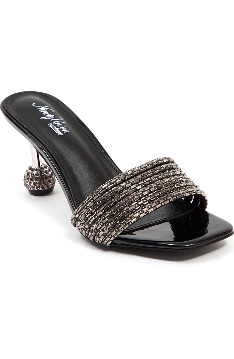 NINETY UNION Sassy Crystal Slide Sandal, Main, color, Black