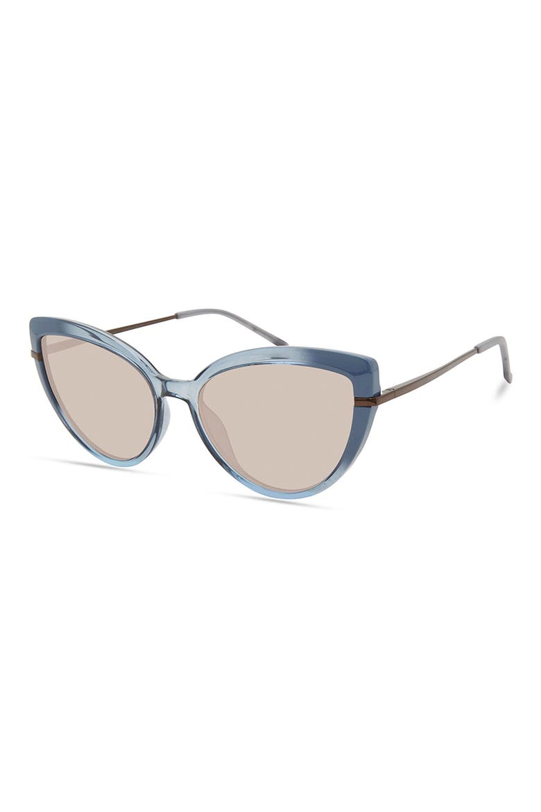 Aubrey 55mm Polarized Cat Eye Sunglasses, Alternate, color, PURPLE STRIPE