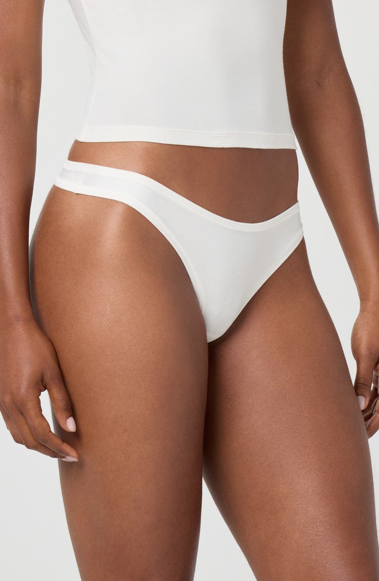 Florence by Mills Cotton Blend Thong, Main, color, Jet Stream