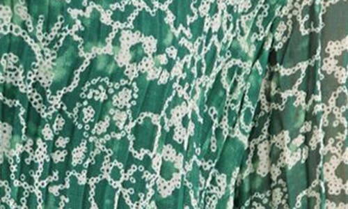 Scotch & Soda Ruffle Pleated Top In Shibori Floral Green