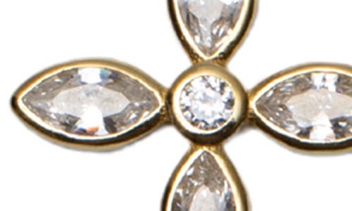 Argento Vivo 4-teardrop Cross Pendant Necklace In Gold