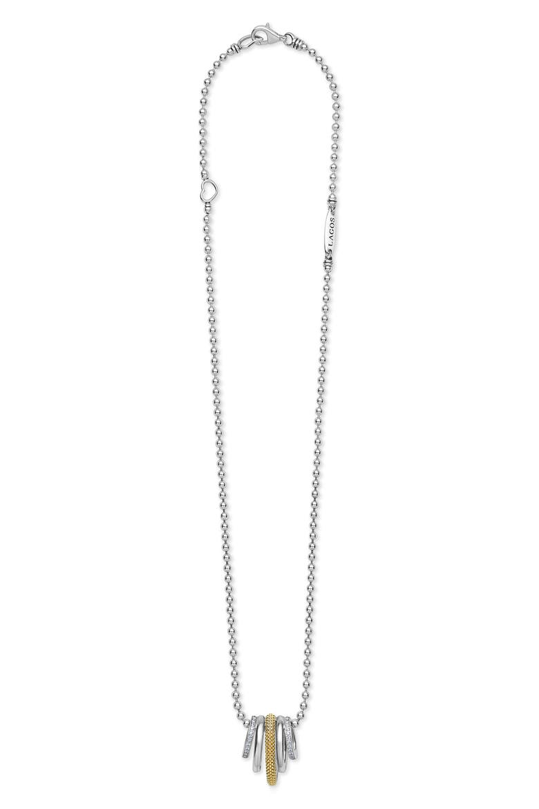 Caviar Lux Pavé Diamond Pendant Necklace, Alternate, color, TWO-TONE