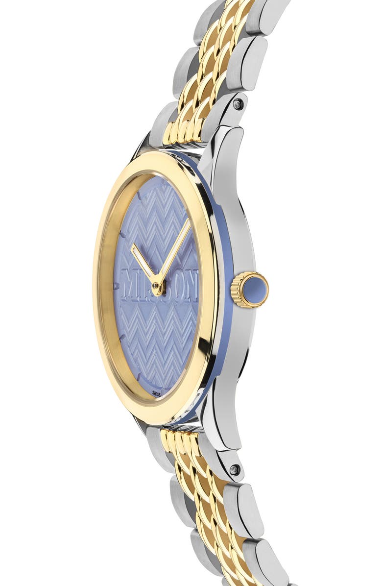 Missoni Zigzag Lover Bracelet Watch, 34mm, Alternate, color, Two Tone