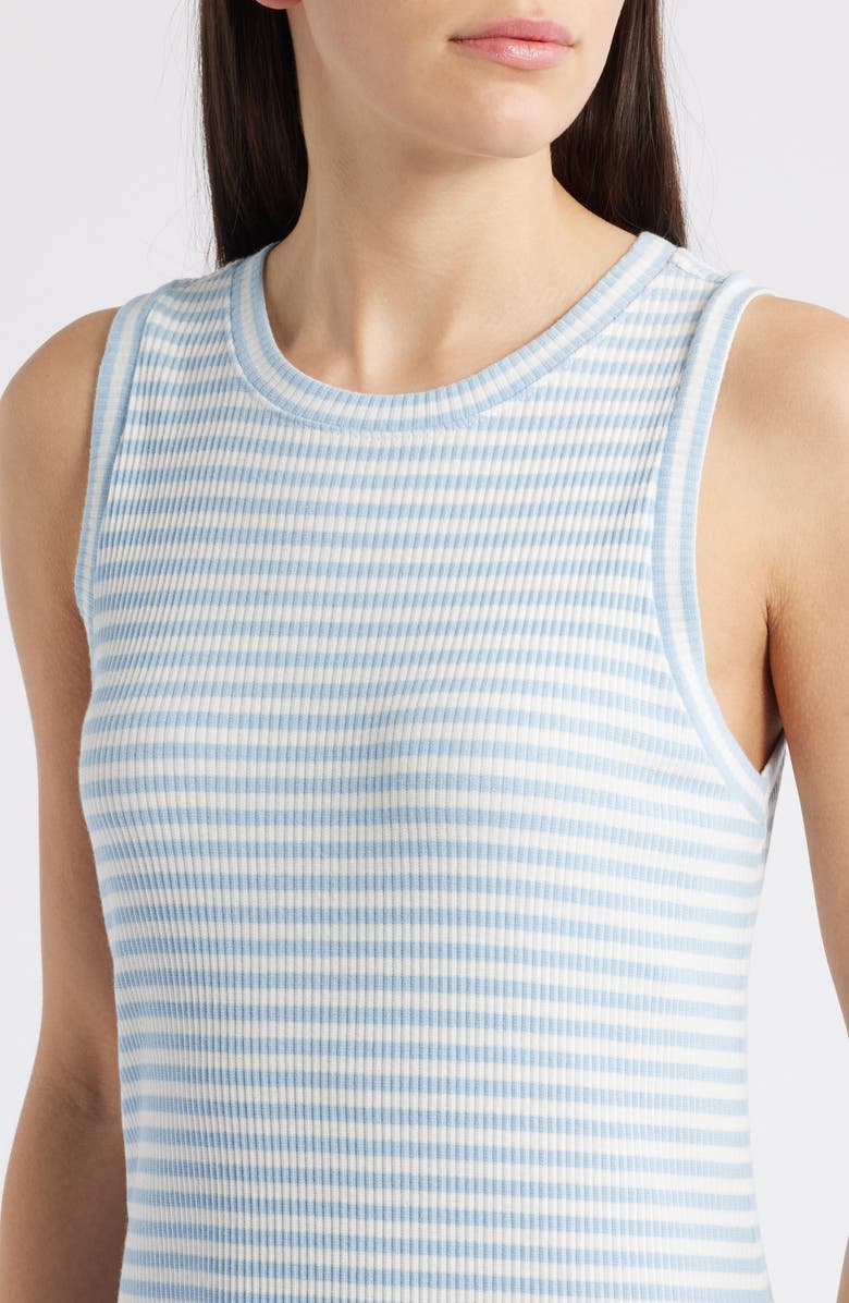 Rails Stripe Rib Midi Tank Dress, Alternate, color, Chambray Blue Stripe