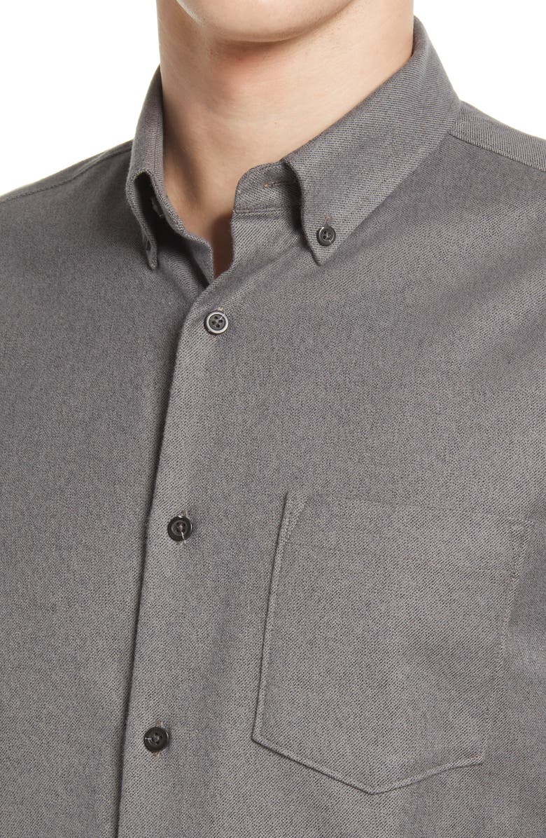 Nordstrom Tech-Smart Trim Fit Stretch Flannel Button-Down Shirt, Alternate, color,
